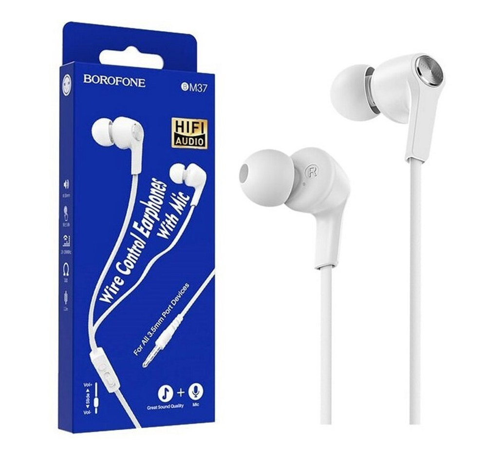 Наушники с микрофоном BOROFONE BM37 (белый)