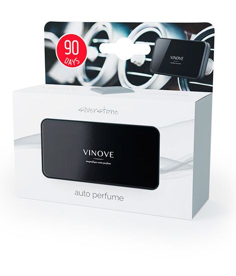 СИЛЬВЕРСТОУН черный, дизайнерский ароматизатор для автомобиля Original Silverstone, Vinove