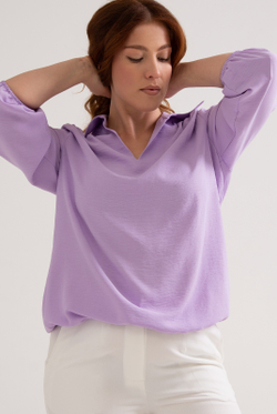 Блузка женская 4511АП, сиреневый #30Сир094511АП