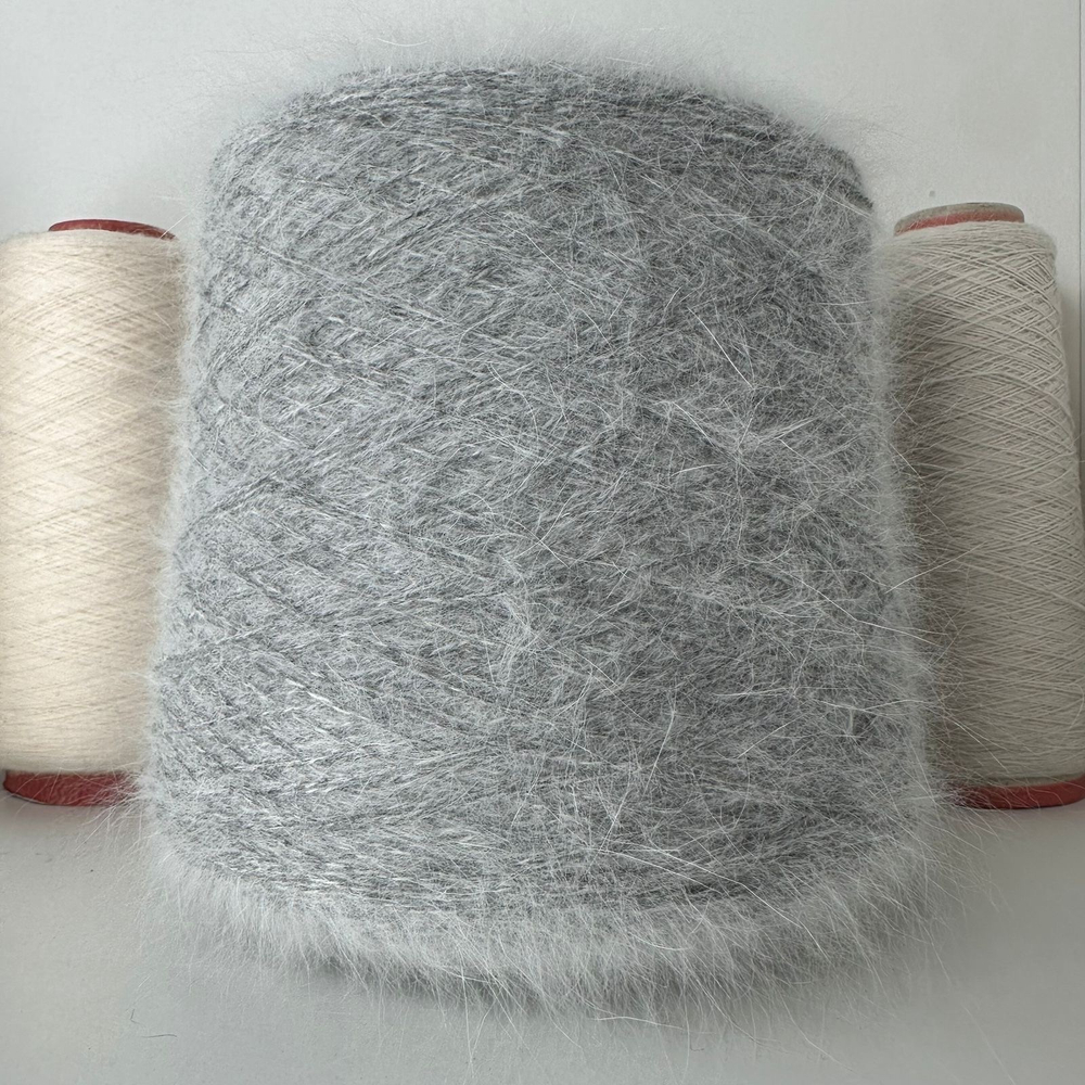 ANGORA 80 - Biagioli Modesto; 80% ангора, 20% п/а; 850м/100гр, (2/17000); col. 100553, цвет: светло-серый меланж; S702;