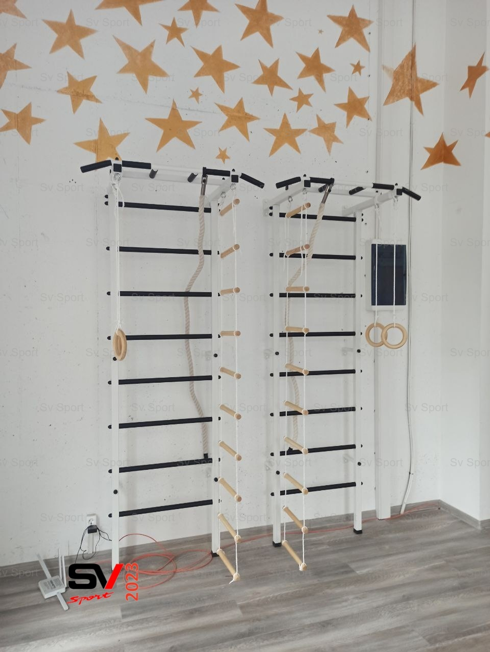 Монтаж шведской стенки Sv Sport в пеноблочные, газоблочные стены