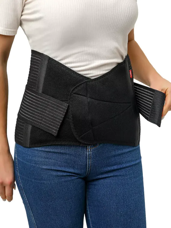 1257 Ремень поддерживающий для живота и поясницы "ФЭСТ" размер (03) черныйарт. 1257