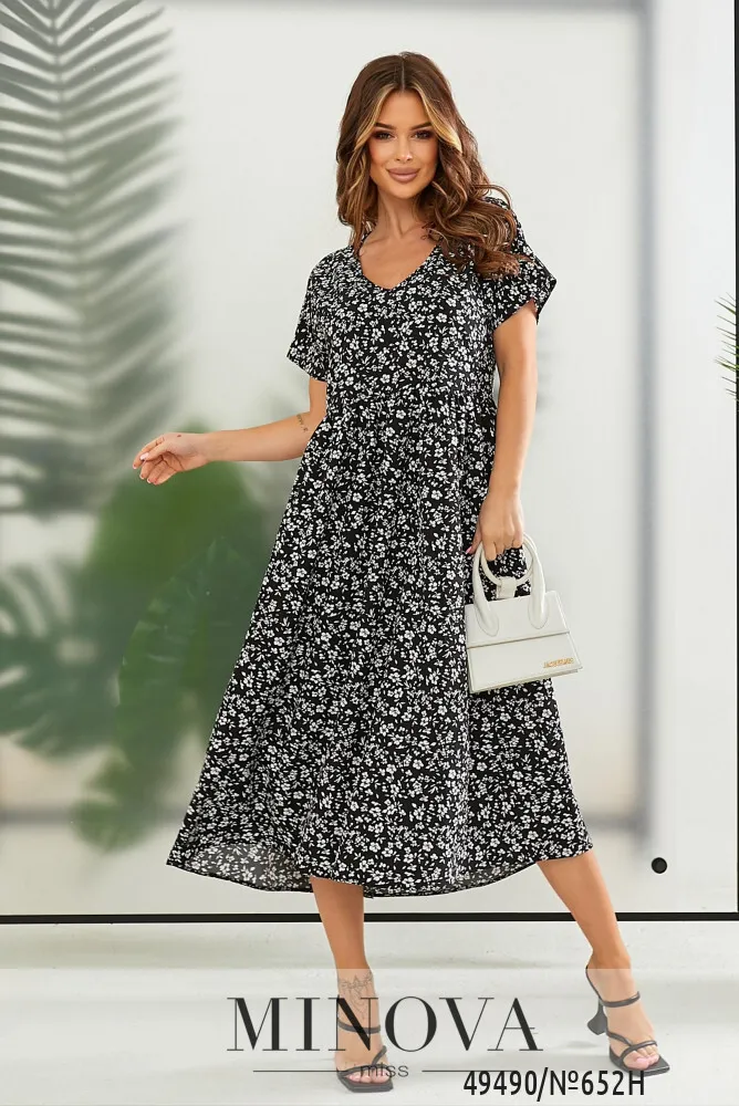Платье 652Н-черный Minova