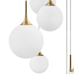 813092 Люстра GLOBO 9х40W E14 золото/белый