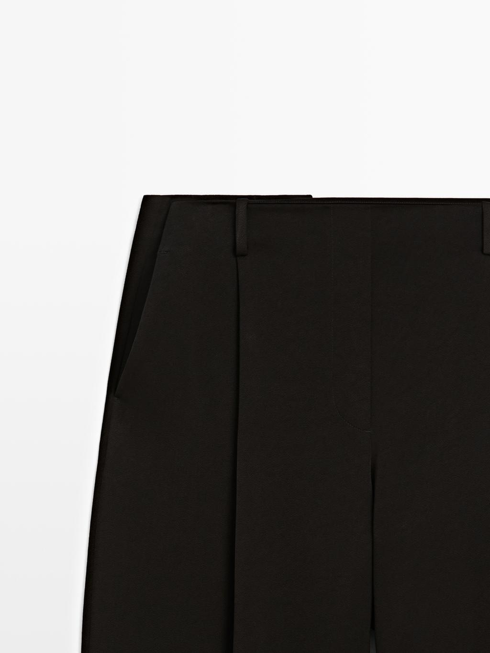 Massimo Dutti Свободные брюки с широкими штанинами - STUDIO, черный