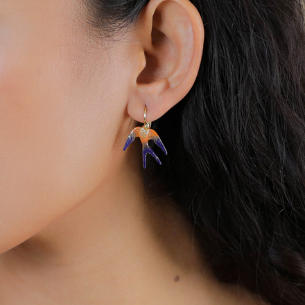 Серьги Franck Herval, Elaia, со стразами, FH26.1-12-70141 (фиолетовый)