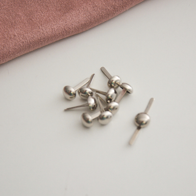 Брадсы декоративные, диаметр 6мм, серебро, в наборе 10 шт