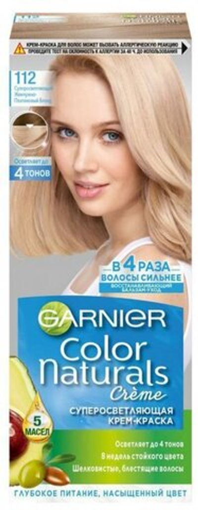GARNIER Naturals,Крем-краска 112 Суперосветл.жемчуж.платин.блонд