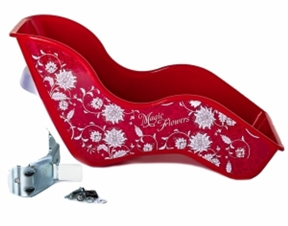 Кресло велосипедное для куклы, красное, "волшебные цветы"VS-KD01 red Magic flowers