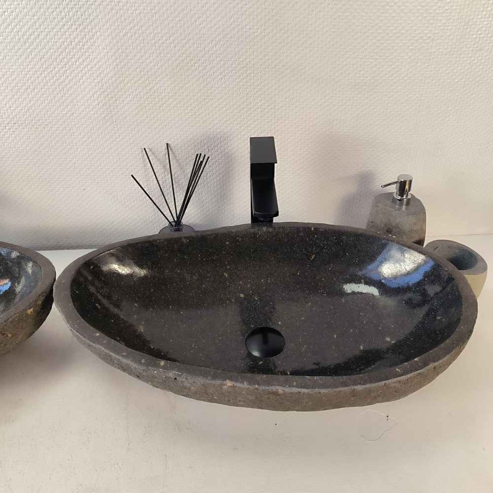Раковина из речного камня ПАРА! RS-65341 64*38*15 0866