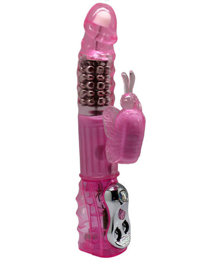 Вибратор компьютерного типа с вибрацией и ротацией Agent-007 (Цвет: розовый)