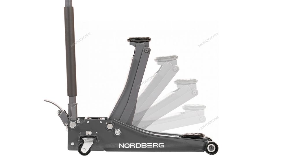 NORDBERG (N32032G) Домкрат подкатной 3,2 т, супернизкий подхват, педаль