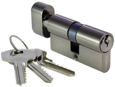 Ключевой цилиндр с заверткой (60мм) 60CK никель черный