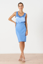 4875 Юбка женская (небесно-голубой)