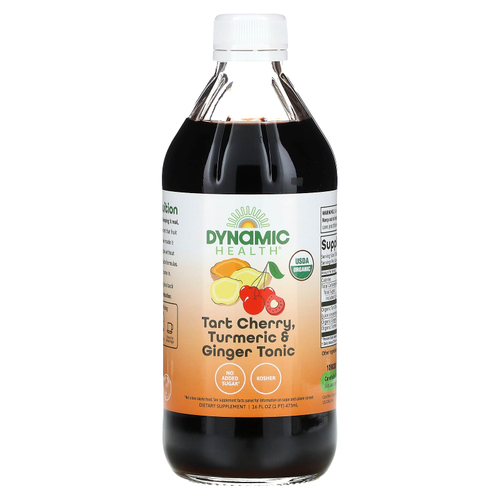 Dynamic Health, Tart Cherry, тоник с куркумой и имбирем, в стакане, 473 мл (16 жидк. Унций)