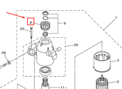 67F-81808-00-00 PINION, STARTER