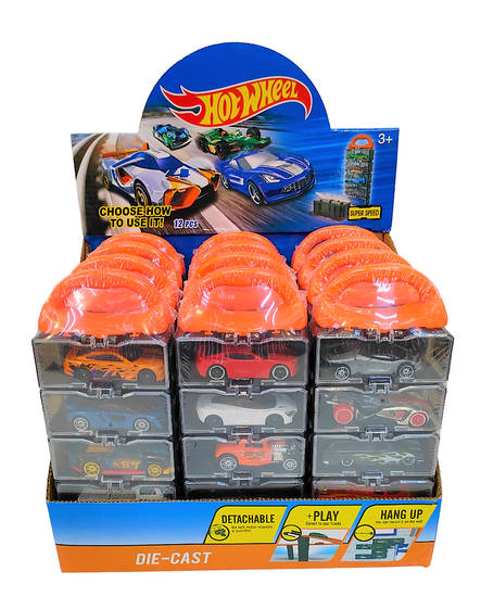 Набор гоночных машинок " Hot wheel "  5в1 , в чемоданчике