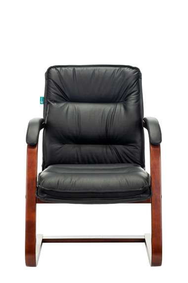 Кресло Бюрократ T-9927WALNUT-AV черный кожа полозья дерево