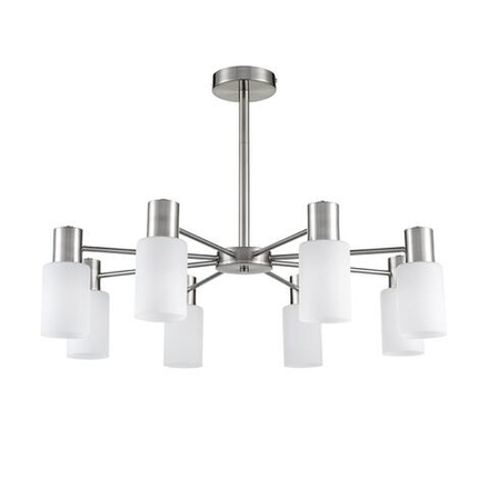 8099/8C COMFI LN25 75 никель/белый металл/стекло Люстра потолочная Е14 8*40W 220V MAVE