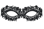 Чёрная ажурная маска на глаза на завязках (Цвет: черный)
