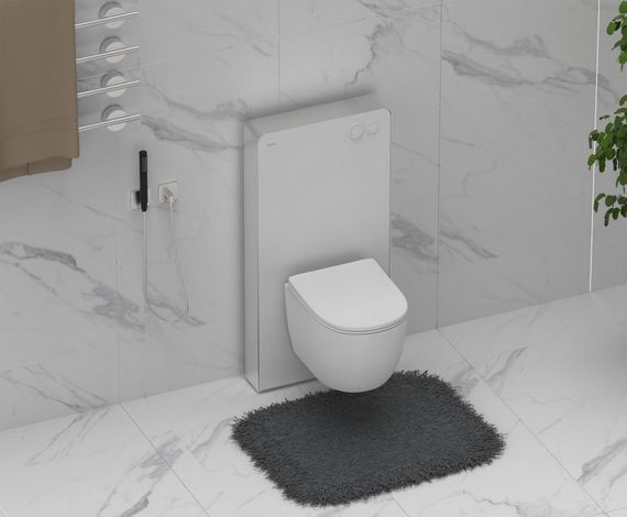 Инсталляционный модуль внешнего монтажа ABBER AC0107MW для подвесного унитаза, белый