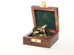 Nautical Морской компас в деревянном футляре