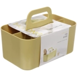 Органайзер для хранения с ручкой «ИДЕАДОМА», пять отделений, цвет медовый, 25*15.5*17см