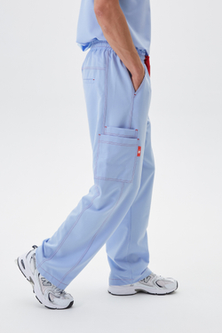 Брюки медицинские мужские Гекай, скайблю