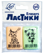Ластик 35*25*8 мм. 2шт. в ассорт. «Zоо» (Луч)