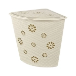 Корзина для белья 45л угловая Плетенка слоновая кость (комплект 6 шт)