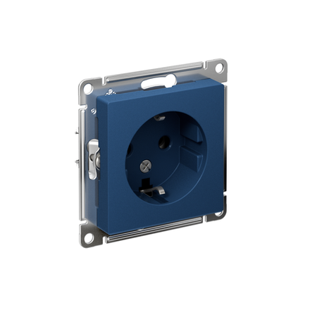 Розетка AtlasDesign 16А с заземл. механизм аквамарин SE ATN001143