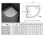 Душевой поддон из искусственного камня WeltWasser WW TRR 90 STONE-WT 90x90 10000004357 Белый