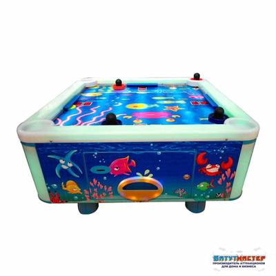 Аэрохоккей детский компактный «Рыбка», 110×110×75 см