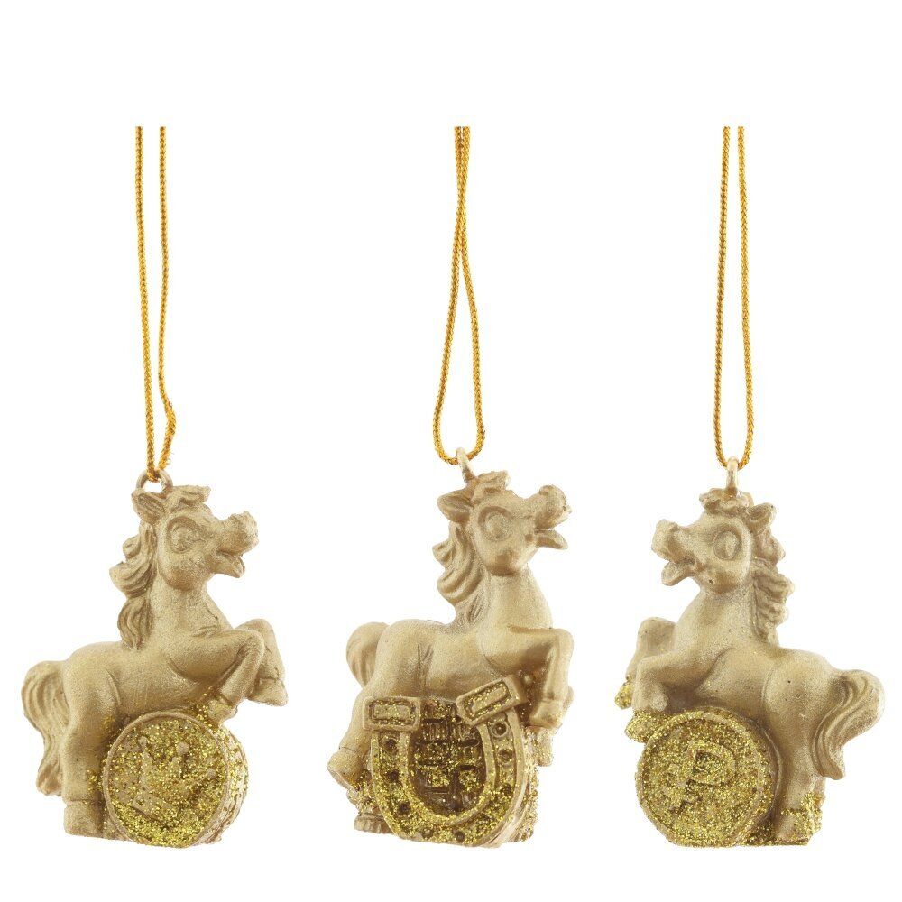 GAEM Фигурка декоративная подвесная "Лошадка", L3 W1,5 H4 см, 3в.