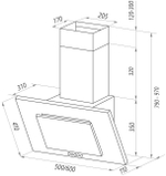 Кухонная вытяжка MAUNFELD Tower C 50 нержавеющая сталь