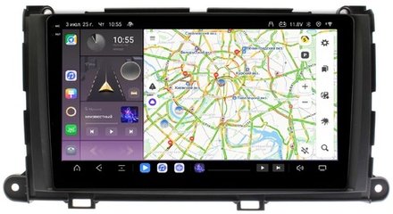 Магнитола для Toyota Sienna 3 2010-2014 - Carmedia OL-9695 QLed+2K, Android 13, TS20, CarPlay, 4G SIM-слот