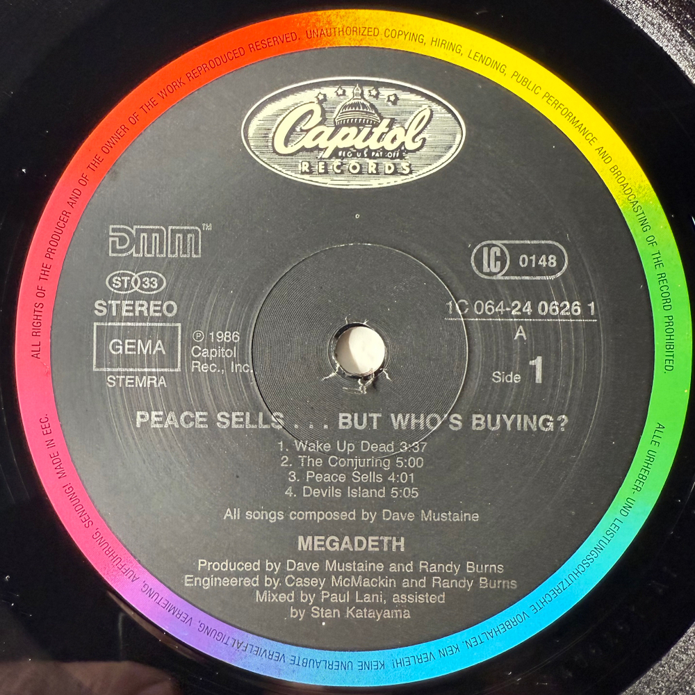 Megadeth ‎– Peace Sells... But Who's Buying? (Европа 1986г.)