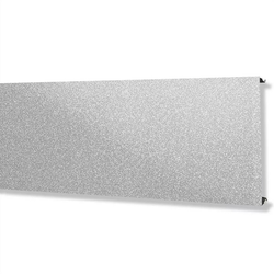 Реечный алюминиевый потолок Cesal серебристый металлик С02
