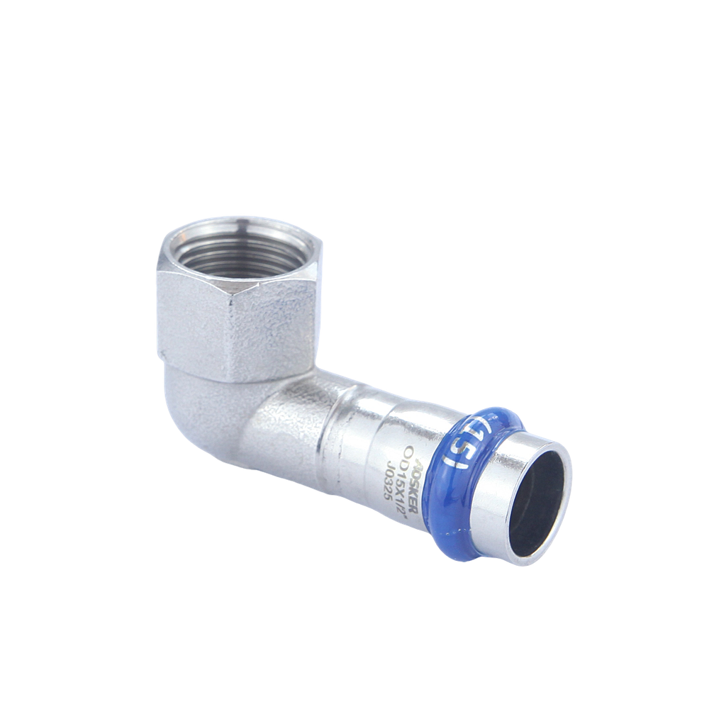 Пресс Угольник с внутренной резьбой из нержавеющей стали AOSKER DN 22x1/2" ВР