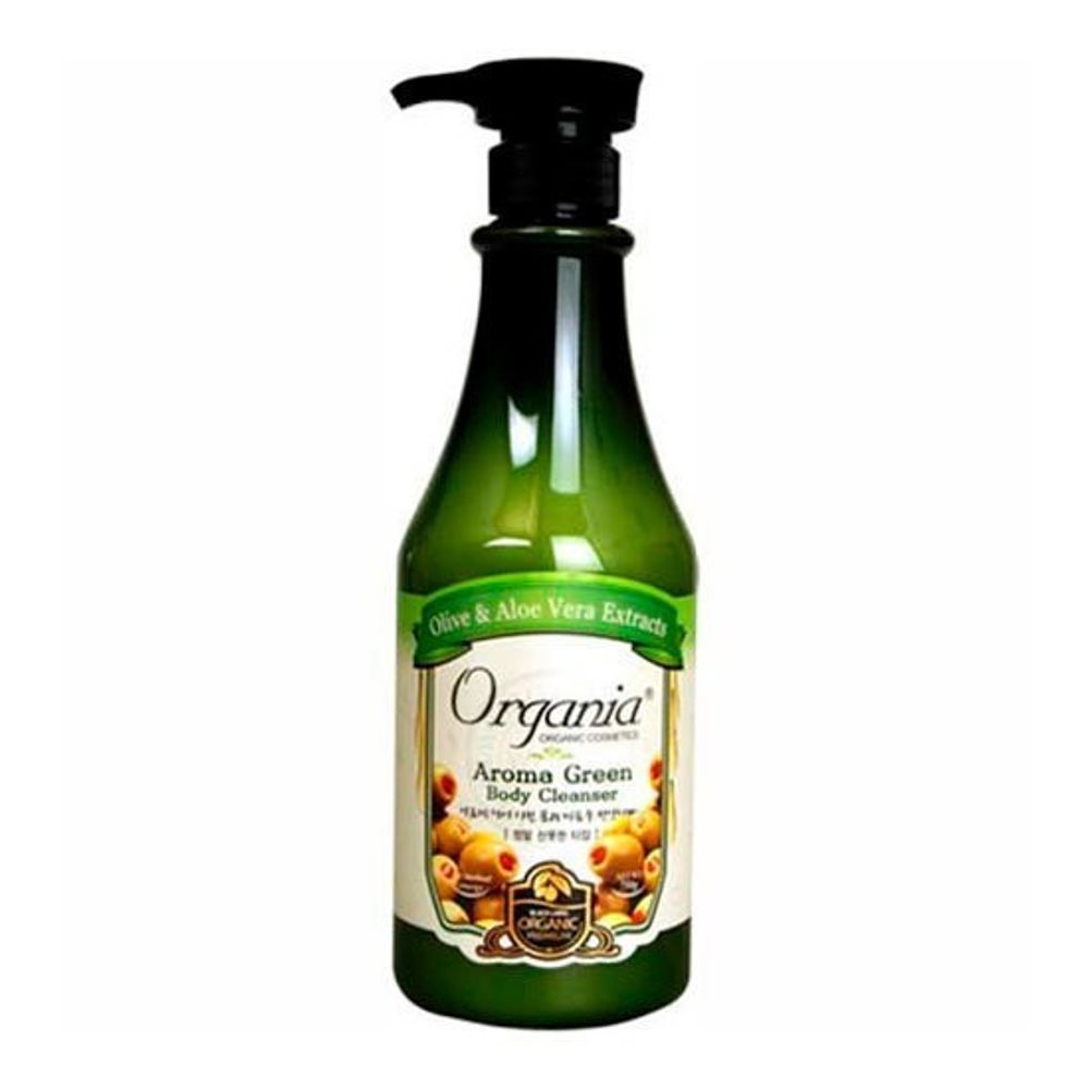 Organia Aroma Green Body Cleanser гель для душа с алоэ и зеленым чаем