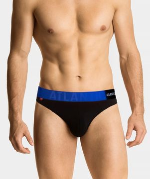 Мужские трусы слипы спорт Atlantic MP-1566, черно-синие