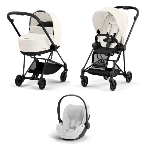 Детская коляска Cybex Mios 3 в 1 Off White Matt Black