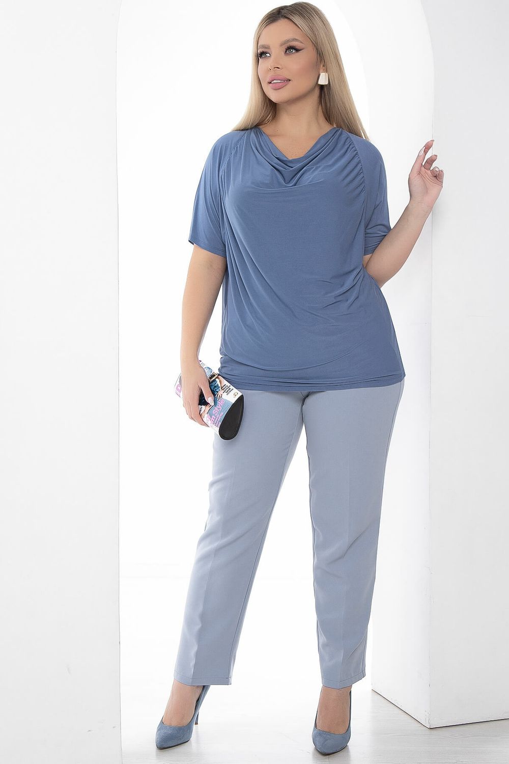 Блуза "Вега" (голубая) Б9019 LT Collection