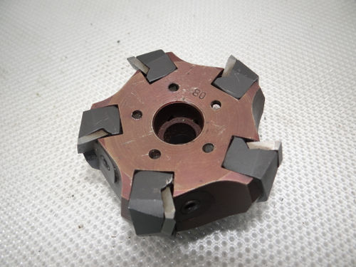 Фреза торцевая насадная с механическим креплением 4-х гранными пластинами  80х50х27 z=5 Б/У