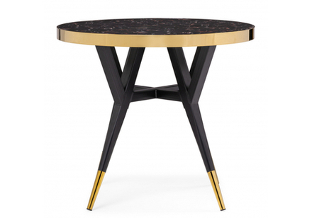 Стол деревянный Woodville Selina 80х72 black, gold