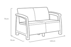 Комплект мебели Corfu Russia Set, графит