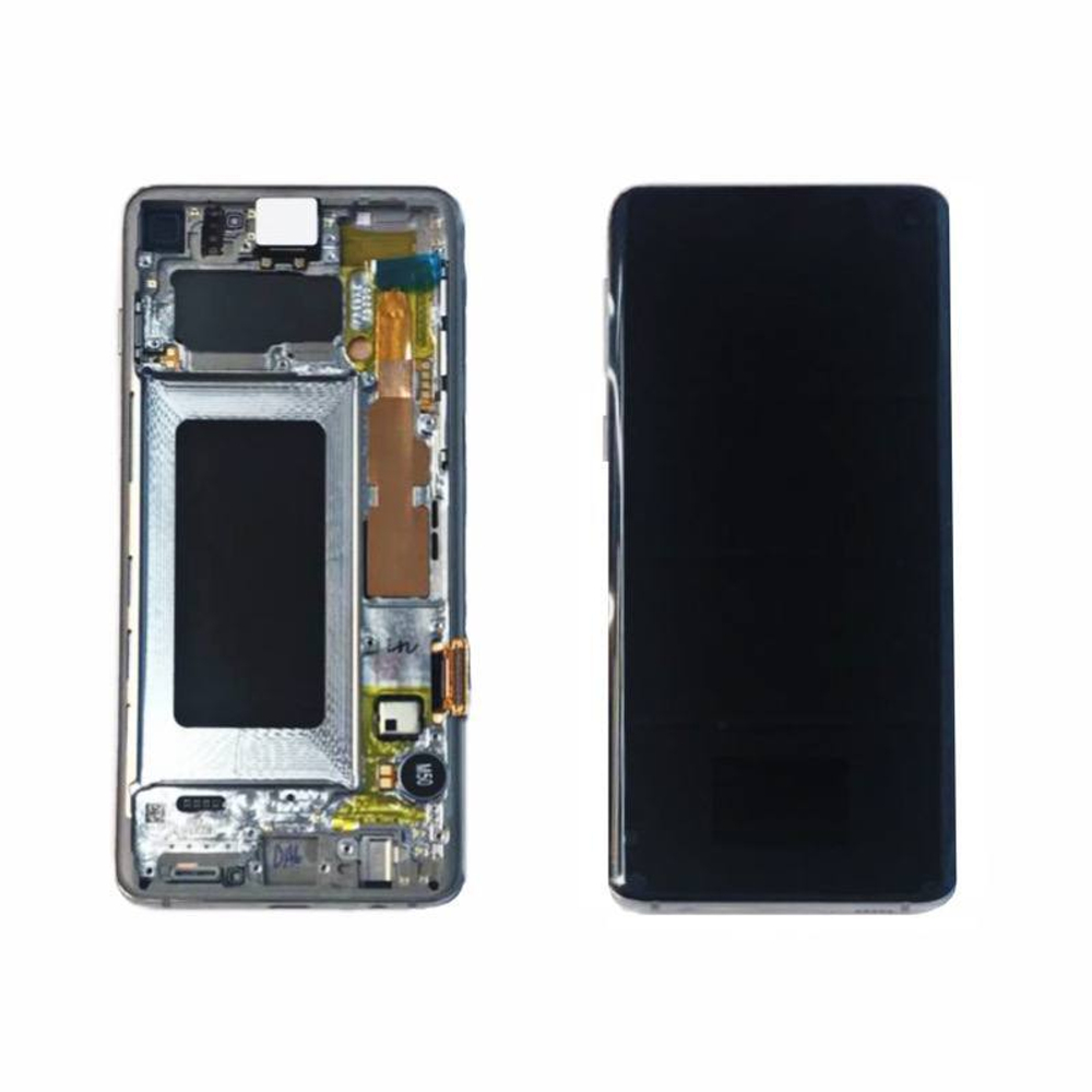 Дисплей для Samsung Galaxy S10 (G973F) с тачскрином и рамкой Белый - OR