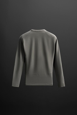 ZARA КОМПРЕССИОННАЯ ФУТБОЛКА ДЛЯ ЗАНЯТИЙ СПОРТОМ, СЕРЫЙ