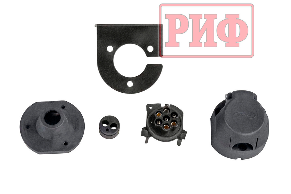 Бампер задний силовой/защита штатного бампера Renault Duster 2021+ c квадратом под фаркоп РИФ