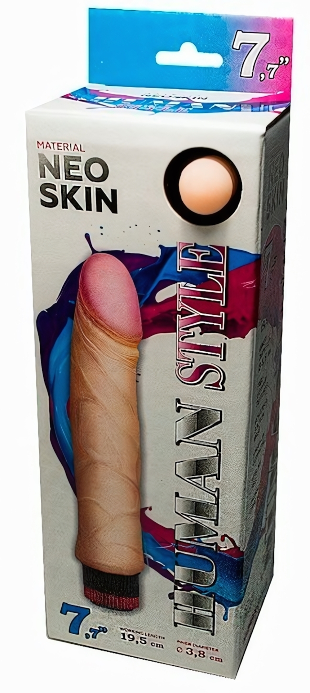 Вибратор NeoSkin Human Style классический (19,5 см) (Цвет: телесный)